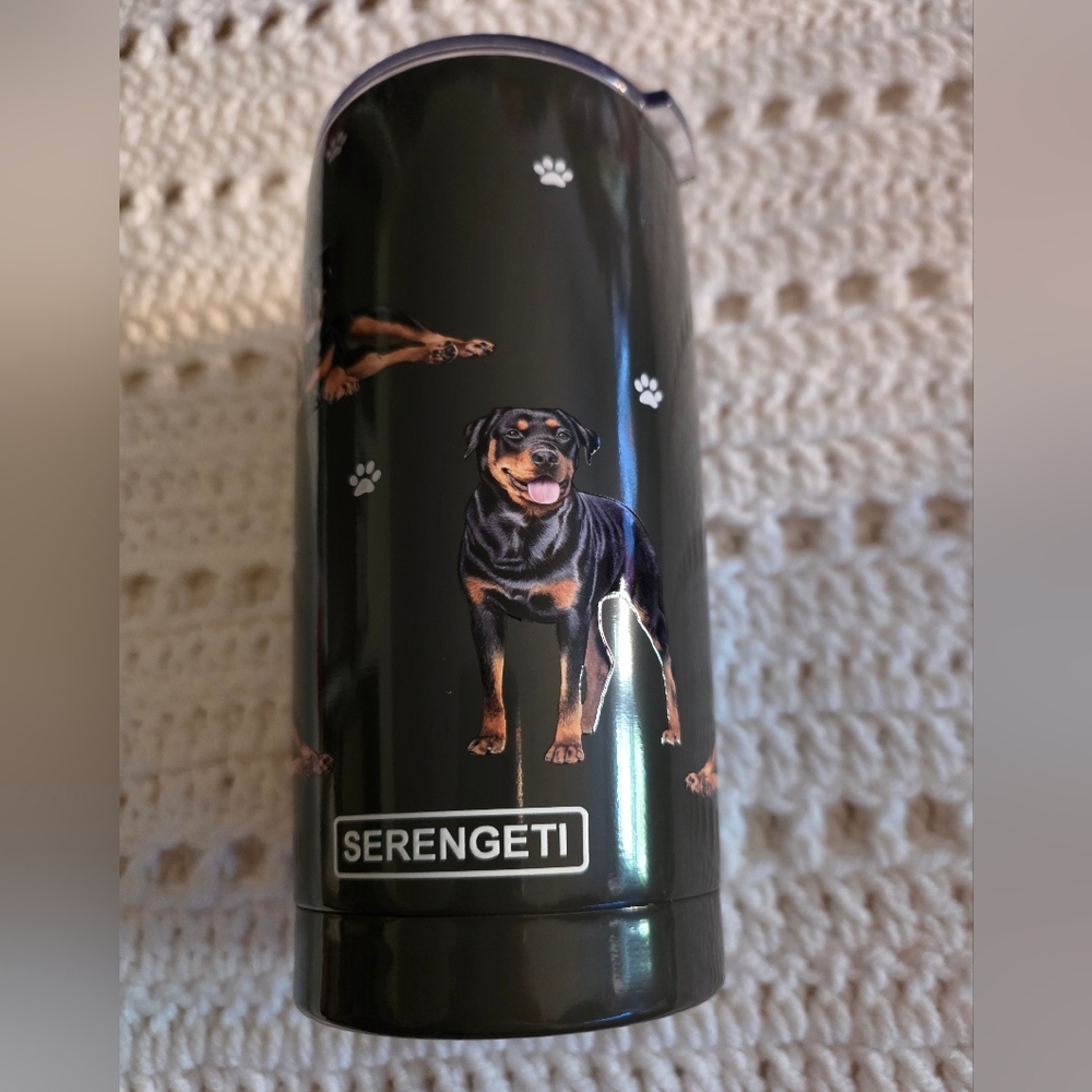 Serengeti Black Shiny Rottweiler Ultimate Tumbler